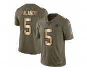 Youth Nike Carolina Panthers #5 Michael Palardy Limited Olive Gold 2017 Salute to Service NFL Jersey