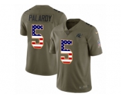 Youth Nike Carolina Panthers #5 Michael Palardy Limited Olive USA Flag 2017 Salute to Service NFL Jersey