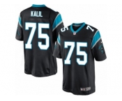 Youth Nike Carolina Panthers #75 Matt Kalil Limited Black Team Color NFL Jersey