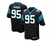 Youth Nike Carolina Panthers #95 Charles Johnson Limited Black Team Color NFL Jersey