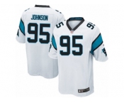 Youth Nike Carolina Panthers #95 Charles Johnson Limited White NFL Jersey