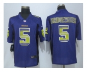 2015 new nike minnesota vikings #5 bridgewater purple strobe jerseys[limited]