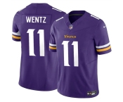 Men's Minnesota Vikings #11 Carson Wentz Purple 2024 F.U.S.E. Vapor Untouchable Limited Football Stitched Jersey