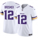 Men's Minnesota Vikings #12 Max Brosmer White 2025 F.U.S.E. Vapor Untouchable Limited Football Stitched Jersey
