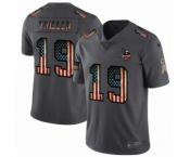 Men's Minnesota Vikings #19 Adam Thielen Limited Black USA Flag 2019 Salute To Service Football Jersey