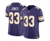 Men's Minnesota Vikings #33 Aaron Jones Purple F.U.S.E. Vapor Untouchable Throwback Limited Football Stitched Jersey