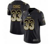 Men's Minnesota Vikings #33 Dalvin Cook Limited Black Smoke Fashion Football Jersey