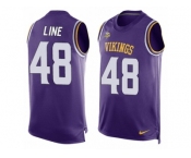 Men's Nike Minnesota Vikings #48 Zach Line Limited Purple Player Name & Number Tank Top NFL Jersey