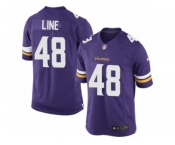 Men's Nike Minnesota Vikings #48 Zach Line Limited Purple Team Color NFL Jersey