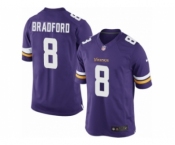 Men's Nike Minnesota Vikings #8 Sam Bradford Limited Purple Team Color NFL Jersey