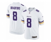 Men's Nike Minnesota Vikings #8 Sam Bradford Limited White NFL Jersey