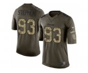 Men's Nike Minnesota Vikings #93 Shamar Stephen Limited Green Salute to Service NFL Jersey