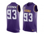 Men's Nike Minnesota Vikings #93 Shamar Stephen Limited Purple Player Name & Number Tank Top NFL Jersey