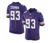 Men's Nike Minnesota Vikings #93 Shamar Stephen Limited Purple Team Color NFL Jersey