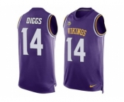 Nike Minnesota Vikings #14 Stefon Diggs Purple Team Color Men's Stitched NFL Limited Tank Top Jersey