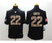 nike nfl jerseys minnesota vikings #22 smith black[salute to service limited]