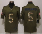 nike nfl jerseys minnesota vikings #5 bridgewater army green[nike Limited Salute To Service][bridgewater]
