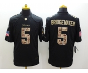 nike nfl jerseys minnesota vikings #5 bridgewater black[salute to service limited]