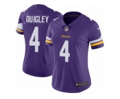 Women's Nike Minnesota Vikings #4 Ryan Quigley Vapor Untouchable Limited Purple Team Color NFL Jersey