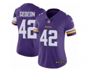 Women's Nike Minnesota Vikings #42 Ben Gedeon Vapor Untouchable Limited Purple Team Color NFL Jersey