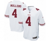 Men's Nike San Francisco 49ers #4 Nick Mullens Game White NFL Jersey