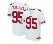 Men Nike San Francisco 49ers #95 Tank Carradine Elite White NFL Jersey