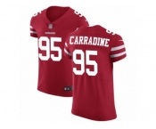 Men Nike San Francisco 49ers #95 Tank Carradine Red Team Color Vapor Untouchable Elite Player NFL Jersey
