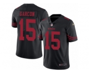 Men's Nike San Francisco 49ers #15 Pierre Garcon Elite Black Rush NFL Jersey