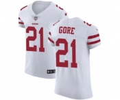 Men's Nike San Francisco 49ers #21 Frank Gore White Vapor Untouchable Elite Player NFL Jersey
