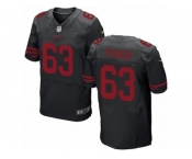 Men's Nike San Francisco 49ers #63 Brandon Fusco Elite Black NFL Jersey