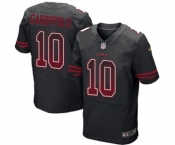 Men's San Francisco 49ers #10 Jimmy Garoppolo Elite Black Alternate Drift Fashion Football Jersey