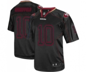 Men's San Francisco 49ers #10 Jimmy Garoppolo Elite Lights Out Black Football Jersey