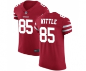 Men's San Francisco 49ers #85 George Kittle Red Team Color Vapor Untouchable Elite Player Football Jersey