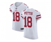 Nike San Francisco 49ers #18 Dante Pettis White Men Stitched NFL Vapor Untouchable Elite Jersey