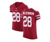 Nike San Francisco 49ers #28 Jerick McKinnon Red Team Color Men Stitched NFL Vapor Untouchable Elite Jersey
