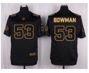 Nike San Francisco 49ers #53 NaVorro Bowman Black Pro Line Gold Collection Jersey(Elite)