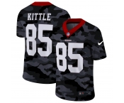 Men New Nike San Francisco 49ers #85 Kittle 2020 Nike Camo Salute to Service Limited Jersey