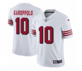 Men's Nike San Francisco 49ers #10 Jimmy Garoppolo Limited White Rush Vapor Untouchable NFL Jersey