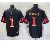Men's San Francisco 49ers #1 Ricky Pearsall Black 2025 F.U.S.E. “Rivalries” Vapor Limited Stitched Football Jersey