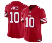 Men's San Francisco 49ers #10 Mac Jones Red 2025 F.U.S.E. Vapor Untouchable Limited Football Stitched Jersey