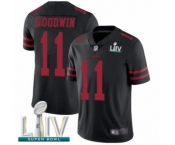 Men's San Francisco 49ers #11 Marquise Goodwin Black Alternate Vapor Untouchable Limited Player Super Bowl LIV Bound Football Jersey Men's San Francisco 49ers #11 Marquise Goodwin Black Alternate Vapor Untouchable Limited Player Super Bowl LIV Bound Football Jersey