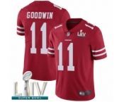 Men's San Francisco 49ers #11 Marquise Goodwin Red Team Color Vapor Untouchable Limited Player Super Bowl LIV Bound Football Jersey Men's San Francisco 49ers #11 Marquise Goodwin Red Team Color Vapor Untouchable Limited Player Super Bowl LIV Bound Football Jersey