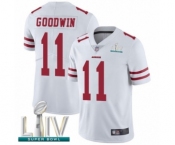 Men's San Francisco 49ers #11 Marquise Goodwin White Vapor Untouchable Limited Player Super Bowl LIV Bound Football Jersey Men's San Francisco 49ers #11 Marquise Goodwin White Vapor Untouchable Limited Player Super Bowl LIV Bound Football Jersey