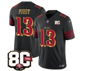 Men's San Francisco 49ers #13 Brock Purdy Black 80th Anniversary Patch “Rivalries” 2026 F.U.S.E. Vapor Untouchable Limited Football Stitched Jersey Men's San Francisco 49ers #13 Brock Purdy Black 80th Anniversary Patch “Rivalries” 2026 F.U.S.E. Vapor Untouchable Limited Football Stitched Jersey
