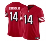 Men's San Francisco 49ers #14 Tanner Mordecai New Red 2025 F.U.S.E. Vapor Untouchable Limited Football Stitched Jersey