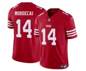 Men's San Francisco 49ers #14 Tanner Mordecai Red 2025 F.U.S.E. Vapor Untouchable Limited Football Stitched Jersey