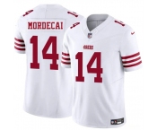 Men's San Francisco 49ers #14 Tanner Mordecai White 2025 F.U.S.E. Vapor Untouchable Limited Football Stitched Jersey
