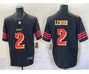 Men's San Francisco 49ers #2 Deommodore Lenoir Black 2025 F.U.S.E. “Rivalries” Vapor Limited Stitched Football Jersey