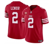 Men's San Francisco 49ers #2 Deommodore Lenoir Red 2025 F.U.S.E. With 1-Star C Patch Vapor Untouchable Limited Stitched Football Jersey Men's San Francisco 49ers #2 Deommodore Lenoir Red 2025 F.U.S.E. With 1-Star C Patch Vapor Untouchable Limited Stitched Football Jersey
