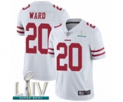 Men's San Francisco 49ers #20 Jimmie Ward White Vapor Untouchable Limited Player Super Bowl LIV Bound Football Jersey Men's San Francisco 49ers #20 Jimmie Ward White Vapor Untouchable Limited Player Super Bowl LIV Bound Football Jersey
